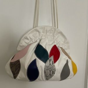 White Leather 80’s Patchwork Bag